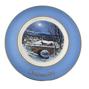 Vtg Avon Christmas Plate 1979 Dashing Through The Snow Enoch Wedgwood 7th Ed.